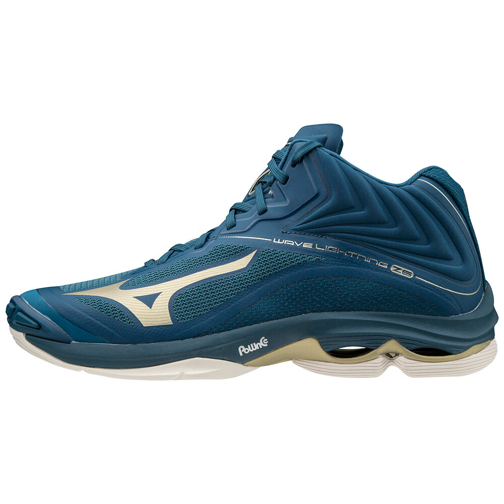 Mizuno Men's Wave Lightning Z6 Mid Volleyball Shoes Blue (V1GA200551-NKR)